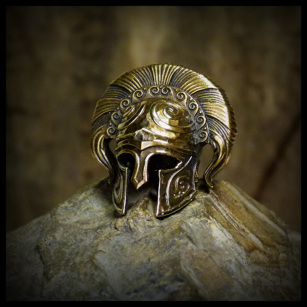 Бусина "SPARTA" для темляков или браслетов , латунь