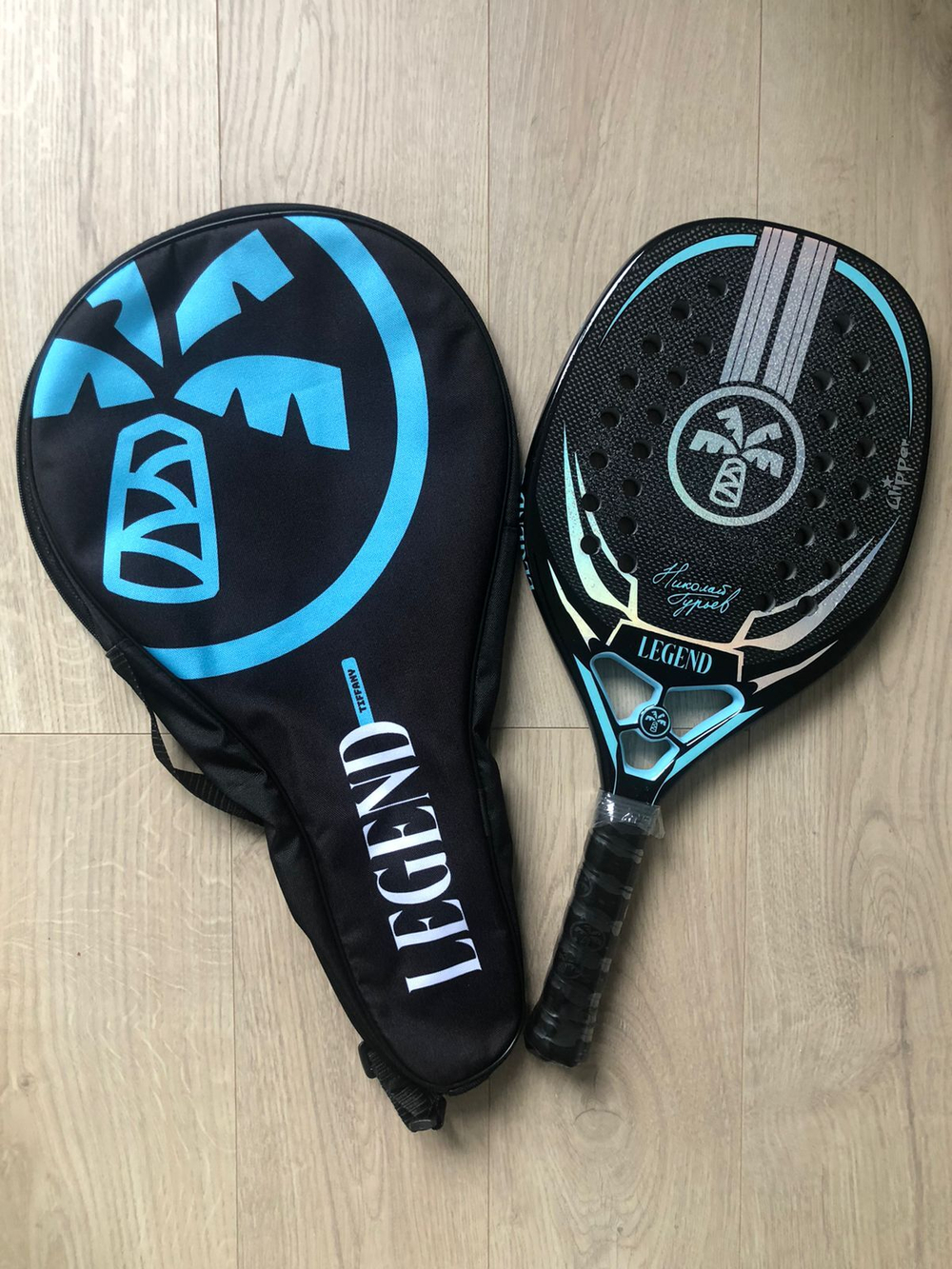Ракетка Legend Turquoise с Итальянским нанесением "Glipper"