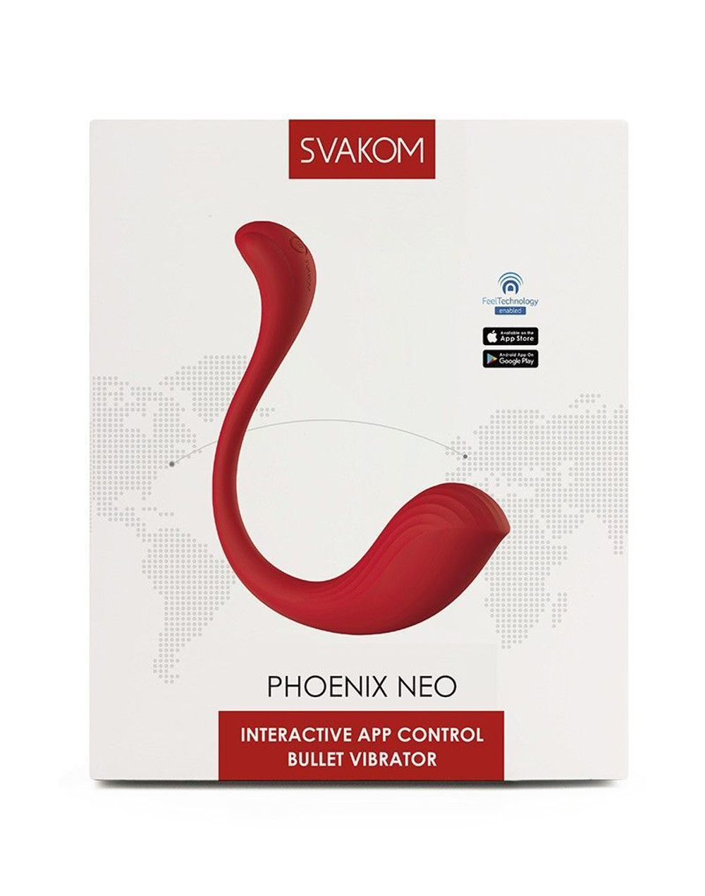 Красный интерактивный вибромассажер Phoenix Neo