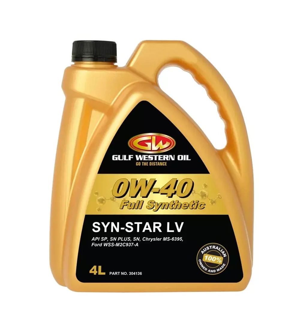 Масло моторное синтетическое GULF WESTERN 0W40  SYN-STAR LV FULL SYN 4л