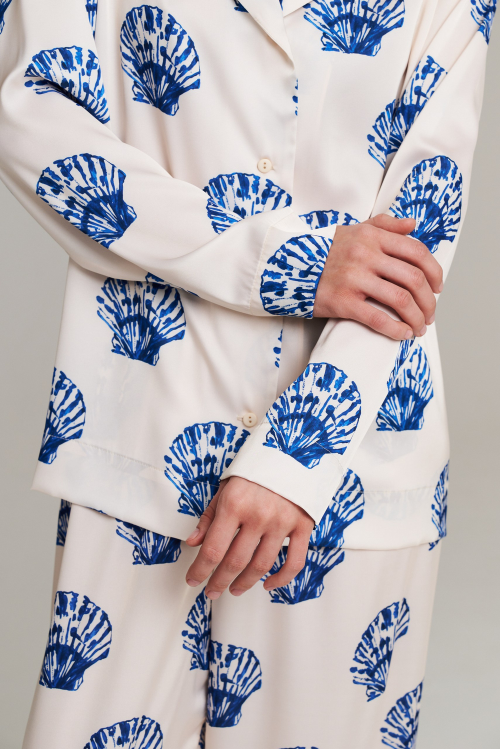 Пижамная блуза из шелка