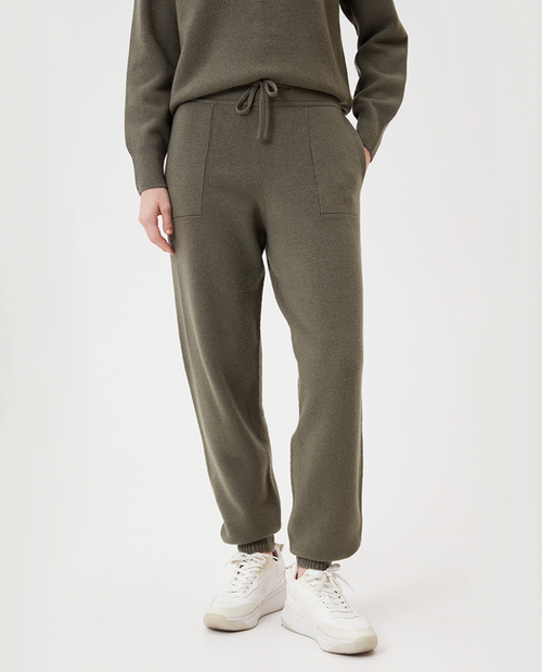 Брюки в спортивном стиле из шерсти мериноса