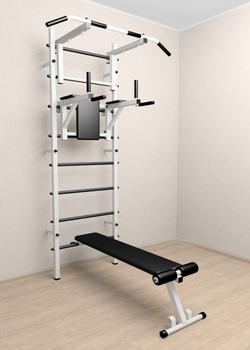 Шведская стенка Sv Sport 505 (Турник стандарт/Брусья/Скамья)