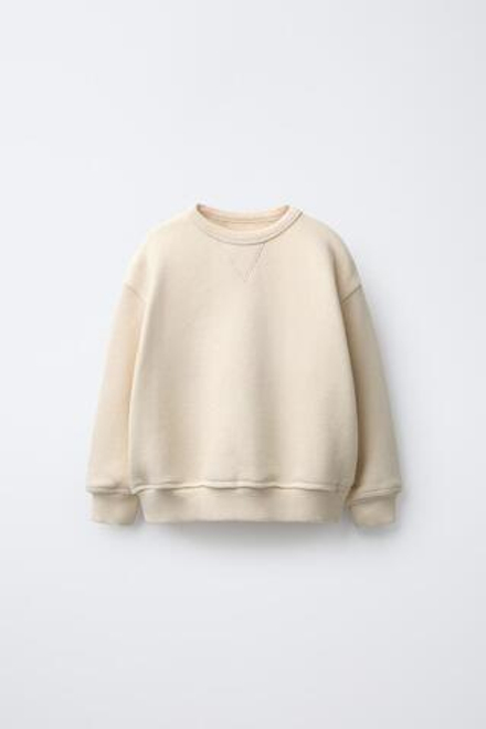 ZARA Х BENSIMON ® ТОЛСТОВКА С КРУГЛЫМ ВЫРЕЗОМ, ВАНИЛЬНЫЙ