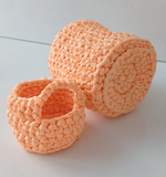 Набор вязаных корзин