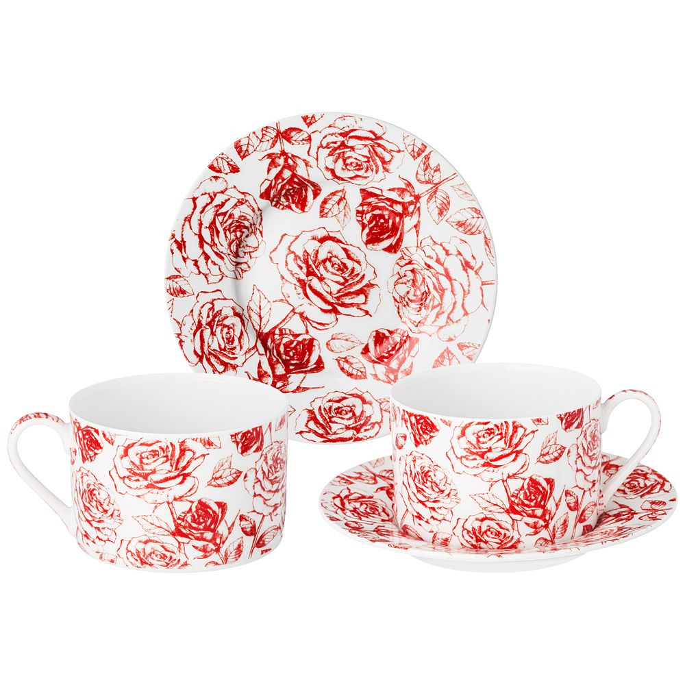 ЧАЙНЫЙ НАБОР LEFARD "ROSES" НА 2 ПЕР. 4 ПР. 200 МЛ (КОР=18НАБ.)