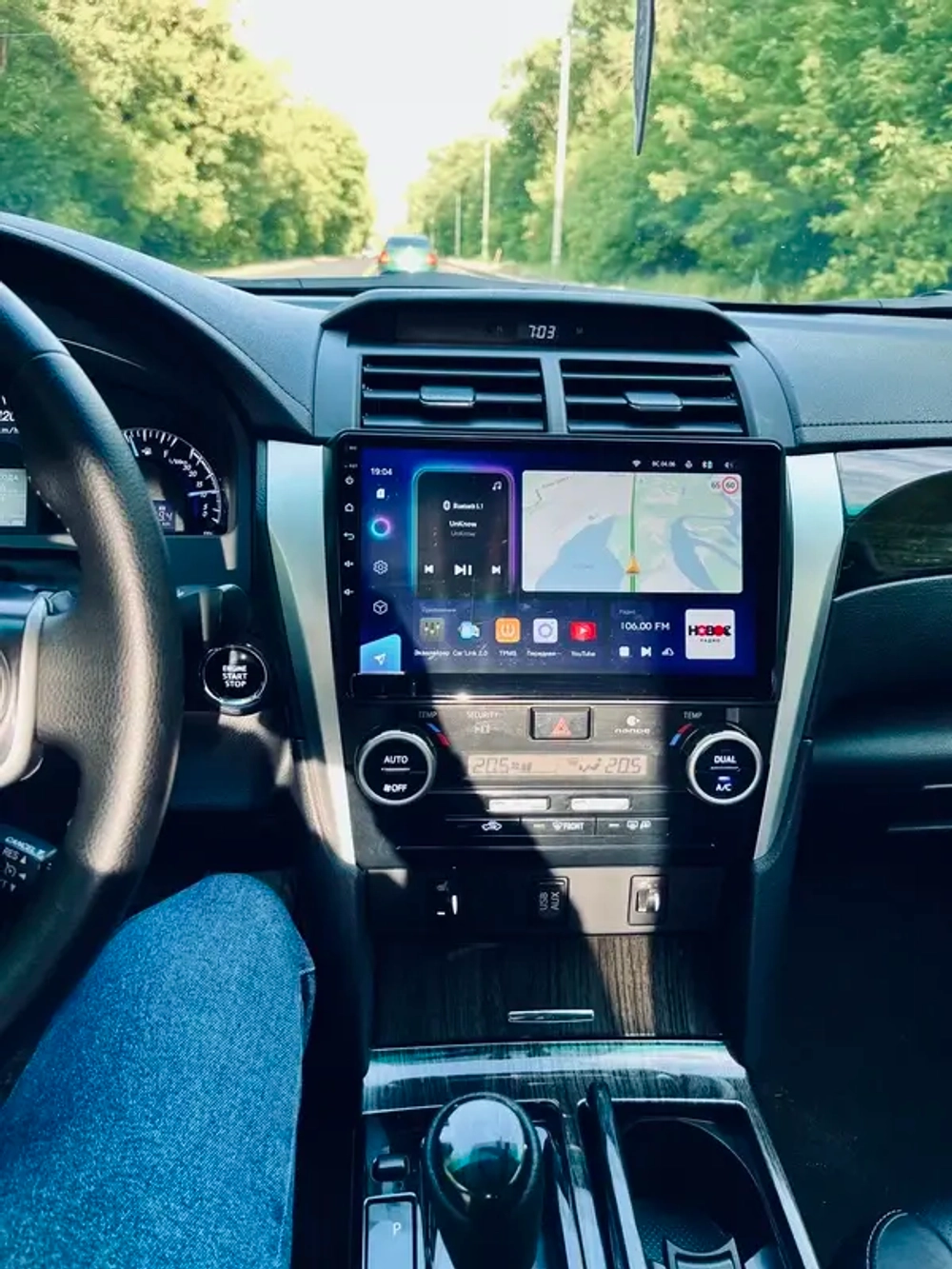 Магнитола Toyota Camry 50 2011-2014 (рамка серебристо-черная под 10") - Canbox 10-169/10-169-1 Android 10, 8-ядер, SIM-слот