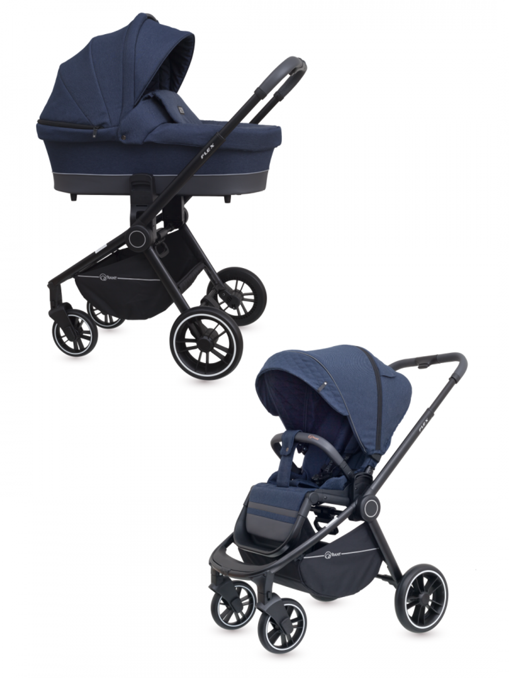 Коляска детская "FLEX Trends" (2в1) RA062 2021 Blue jeans