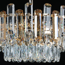 Люстра подвесная хрустальная MW-Light Аделард 7 ламп, серый, прозрачный