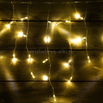 Светодиодная Бахрома (Айсикл) 3 x 0.5 м, тёплый белый без мерцания, 114 LED, белый провод ПВХ, IP65, 220 В, ALEDUS