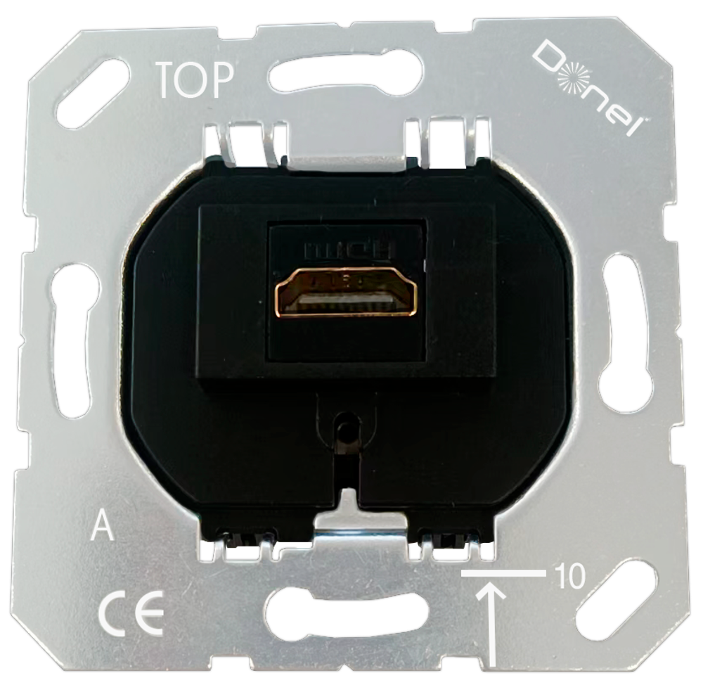 Механизм HDMI 2.0a, черный, разъем Type A 180° 4K Full HD @ 48 Hz 3D, HDR, серия STRS