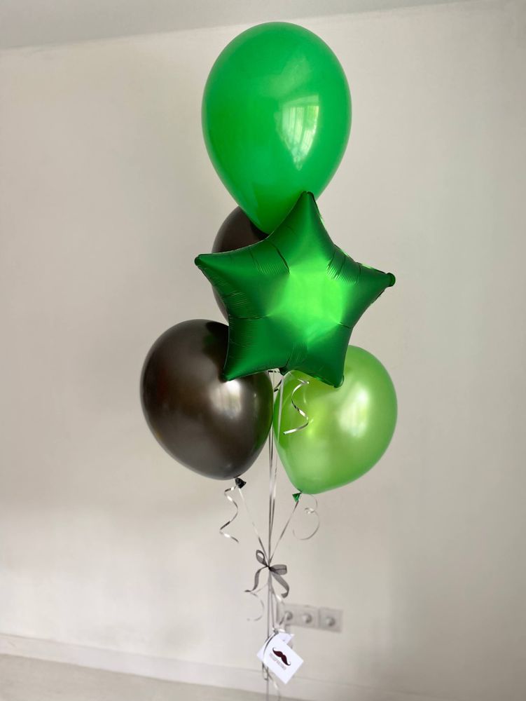 Воздушные шары зеленый/черный №3597