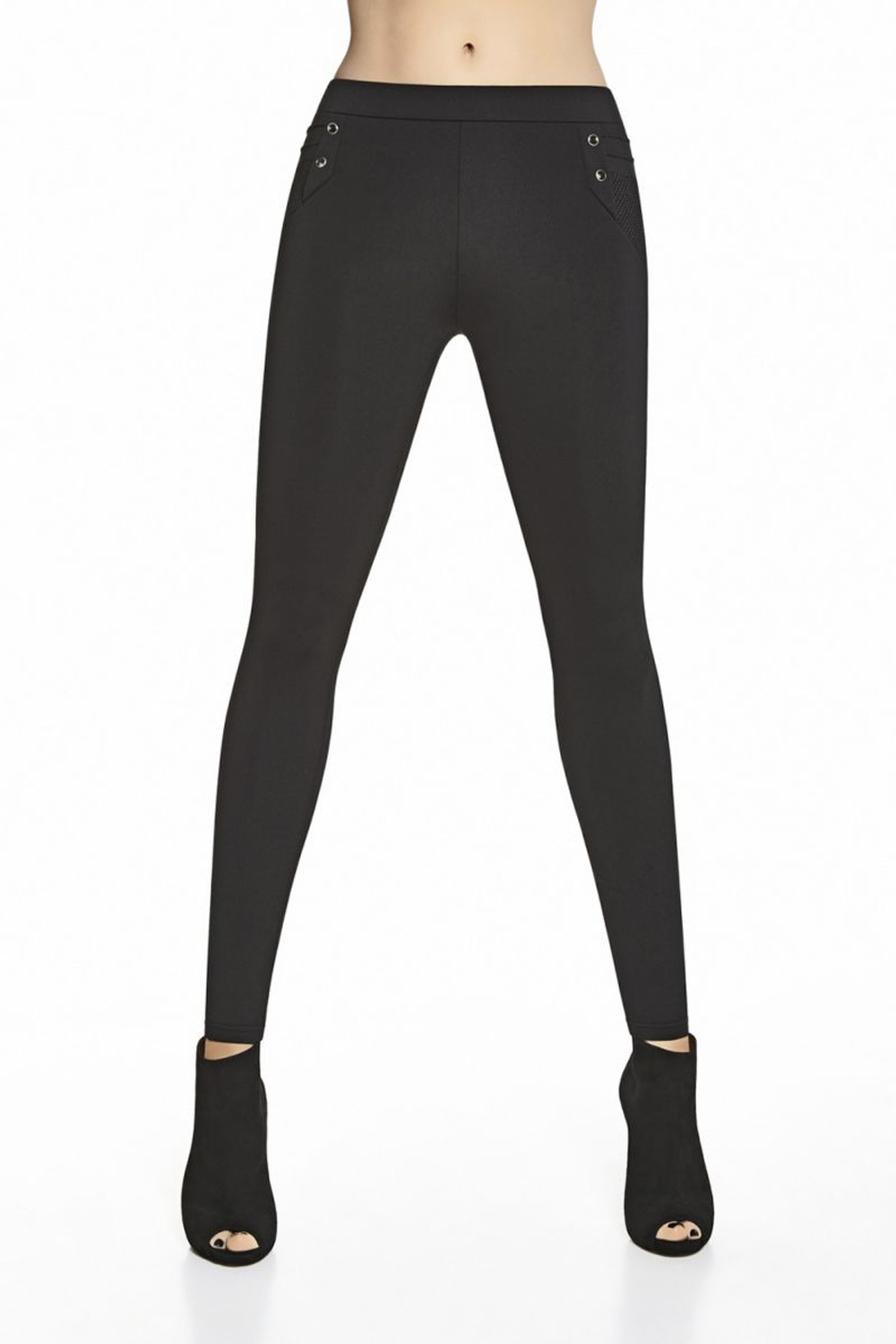 Фантазийные легинсы Margaret с имитацией кармашков (Размер: S) (Цвет: черный)