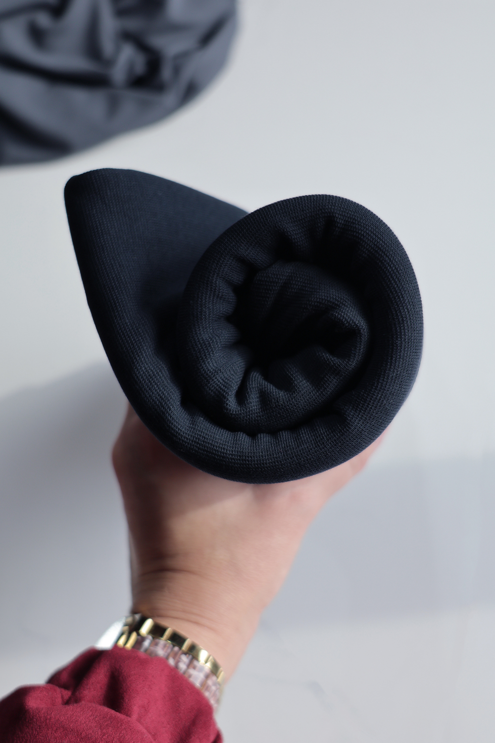 ТЕМНО-СИНИЙ - Рибана с лайкрой, пенье (КРВ599 Елена)