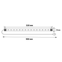 ULT-P81-10W-10000K IP66 CLEAR Светильник для аквариумов светодиодный линейный. 520мм. Пластик. Спектр для аквариума. TM Uniel