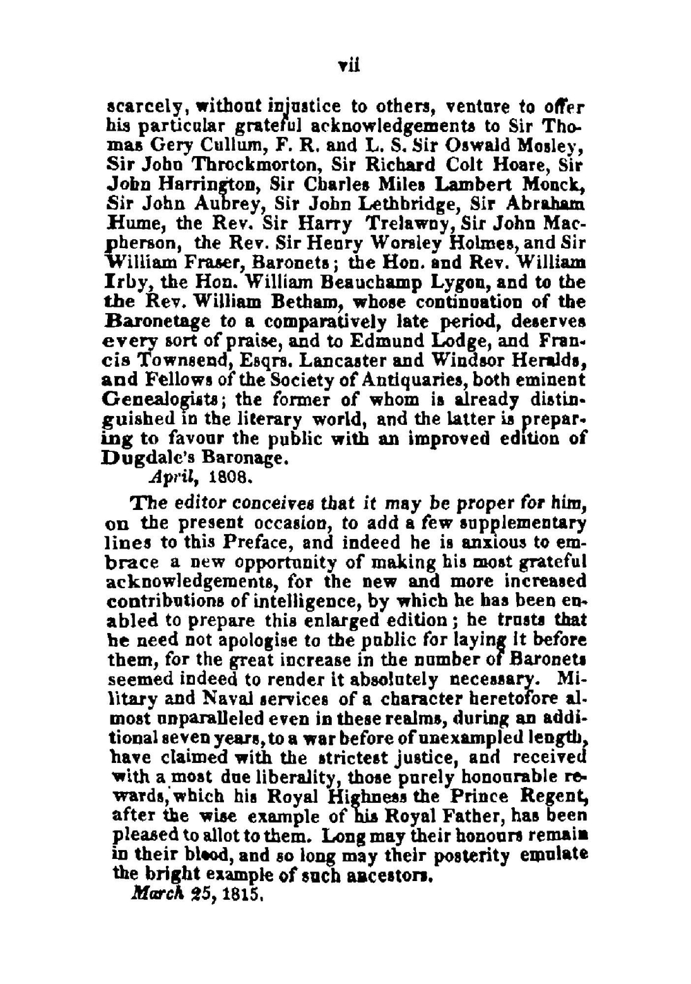 Debrett's Baronetage of England. Containing Their Descent and Present State, Their Collateral Branches, Births, Marriages, and Issue, Volume 1 | John Debrett