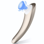 Клиторальный вибромассажер с вакуумной стимуляцией - 15,8 см. (Цвет: серебристый)