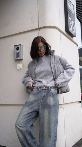 Серый стеганый жилет