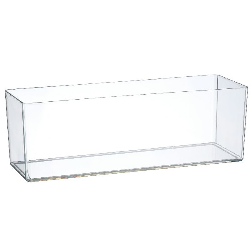 Кашпо "Classic square" (пластик) 30x10xH10см (Прозрачный)