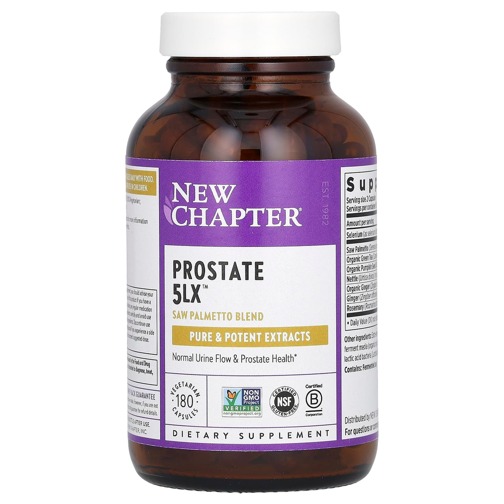 New Chapter, Prostate 5LX, 180 вегетарианских капсул