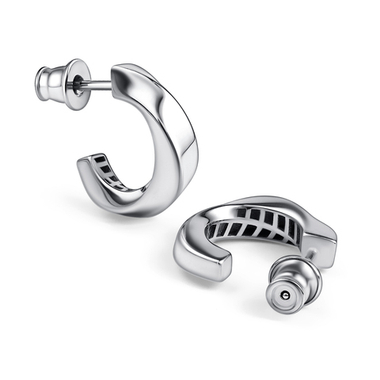 Серьги из серебра stylish bend