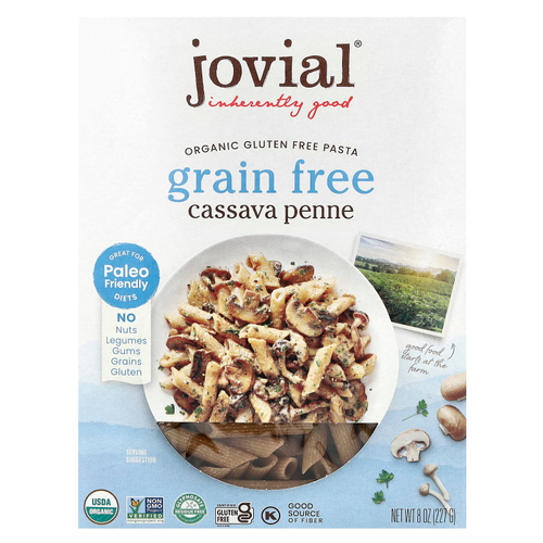 Jovial, Органическая паста без глютена, кассава пенне, 227 г (8 унций)