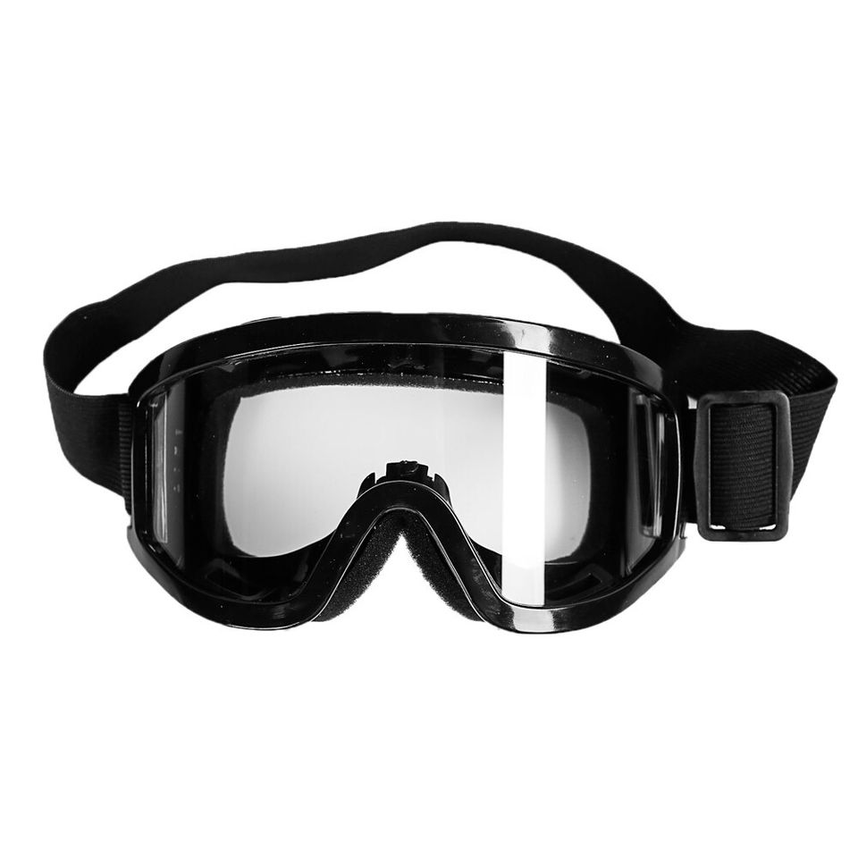 Очки-маска с прозрачными линзами (черные) 3734827