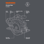 Пила дисковая аккумуляторная DAEWOO DAS 1621LI SET