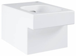 Унитаз подвесной GROHE Cube Ceramic, безободковая чаша, каскадный смыв,горизонтальный выпуск 3924500
