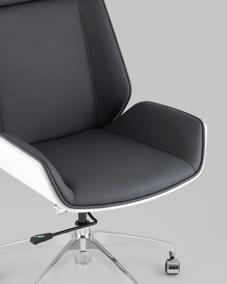 Кресло руководителя Crown серо-голубое