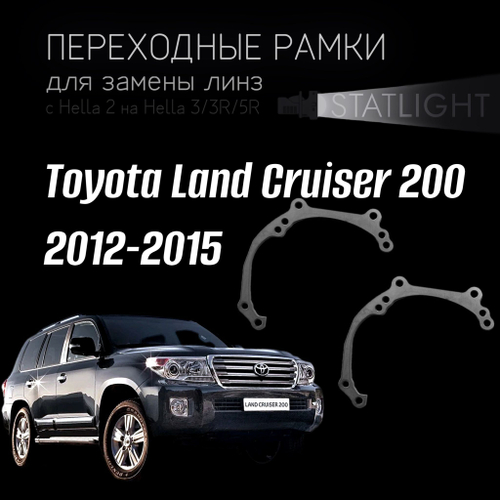 Переходные рамки для замены линз в фарах Toyota Land Cruiser 200 2012-2015