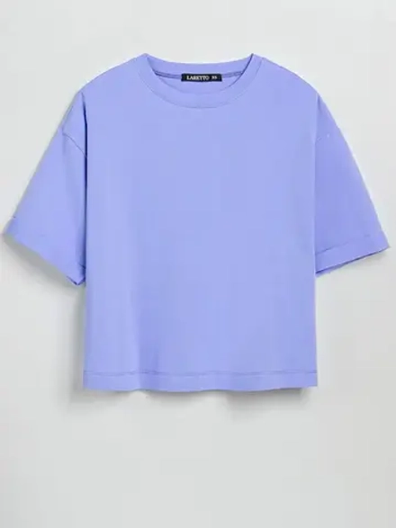 Футболка укороченная оверсайз кроп топ