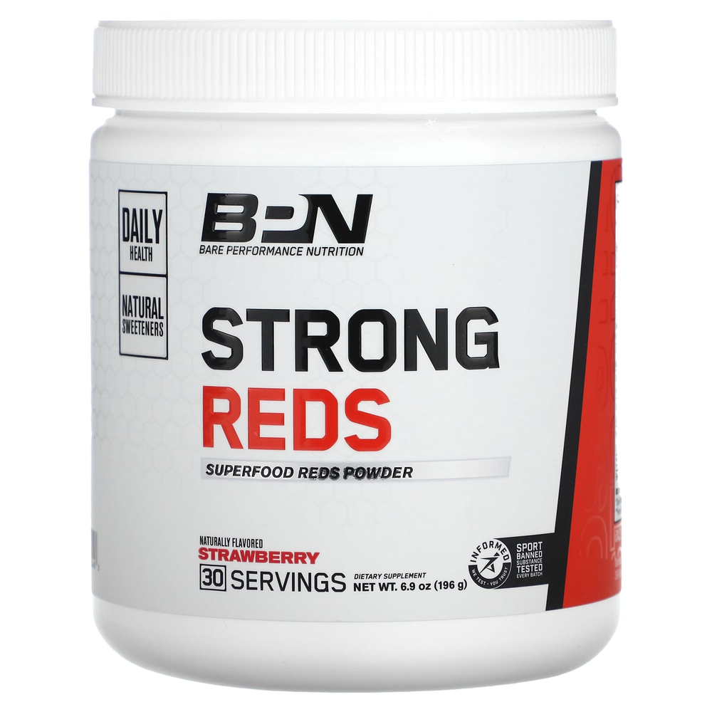 BPN, Strong Reds, клубника, 196 г (6,9 унции)