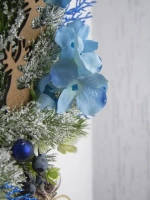 Венок новогодний 40 см, на дверь, на стол, декор для дома