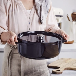 KitchenAid Овальный чугунный кастрюля 30 см 5,6 л черный EAN 4894871009257