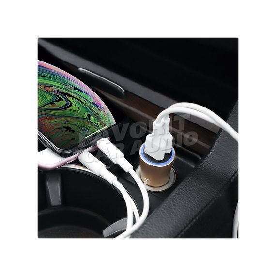 АЗУ 2USB HOCO Z30А Easy route 3100mA металл чёрный