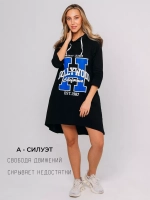 Туника платье удлиненная больших размеров домашняя