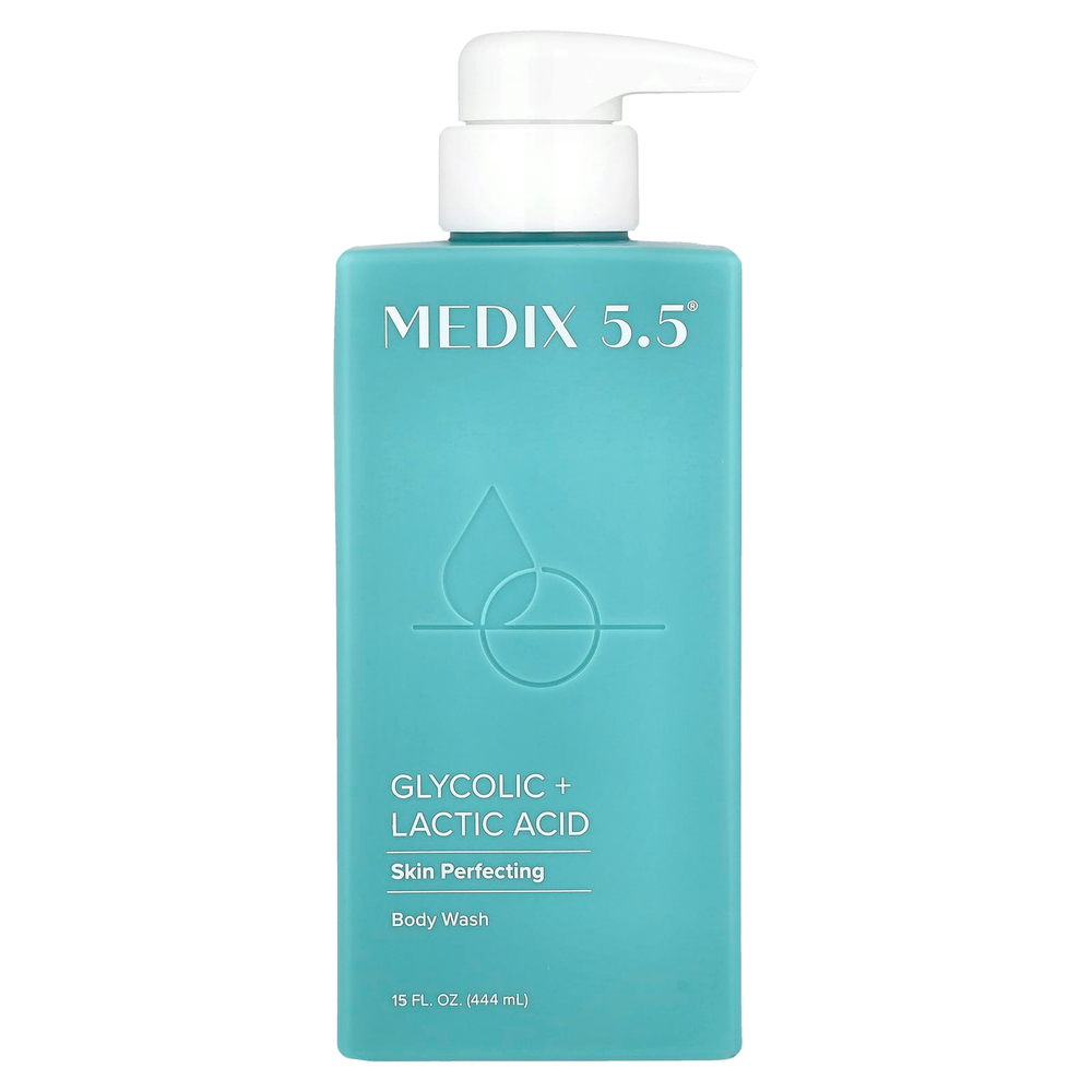 Medix 5.5, гель для душа, совершенствование кожи, гликолевая кислота и молочная кислота, 444 мл (15 жидк. унций)