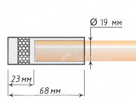 Наконечники "Ксантос" d19 мм, цвет антик