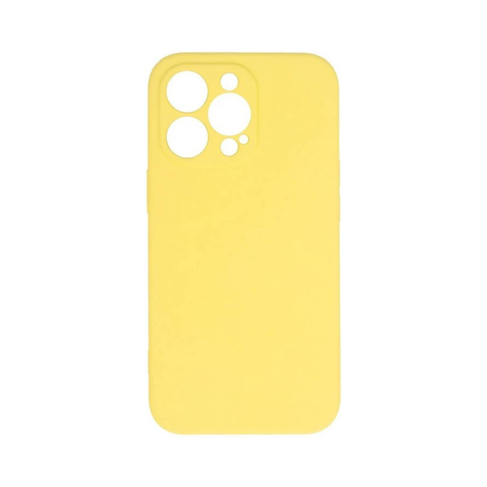Силиконовый матовый чехол Soft Case для iPhone 15 Pro Max, желтый