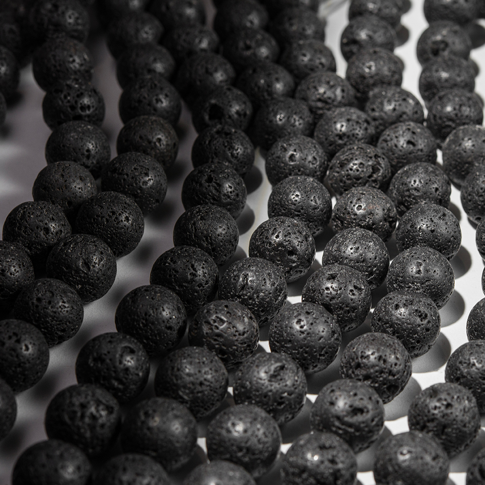 Лава вулканическая натуральная, 14,5мм, шар