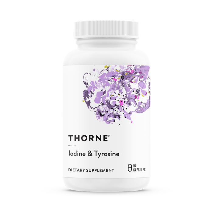 Йод и тирозин, Iodine &amp; Tyrosine, Thorne Research, 60 капсул