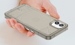 Мягкий усиленный чехол серого цвета для смартфона Nothing Phone (1), увеличенные защитные свойства, мягкий отклик кнопок