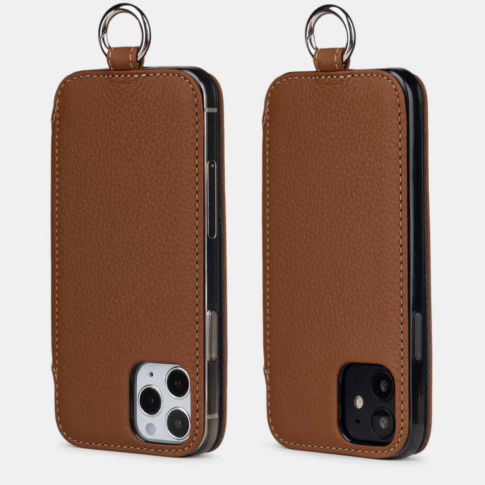 Чехол кожаный Marcel для iPhone 12/12Pro коричневого цвета