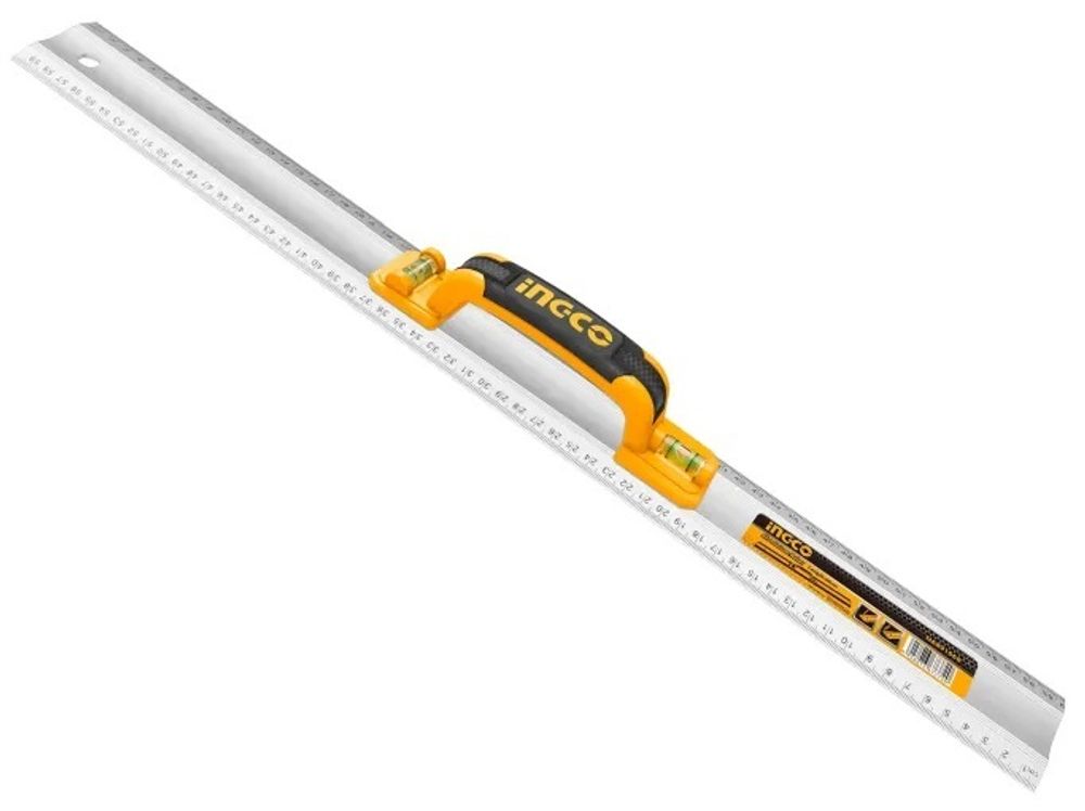 Линейка из анодированного алюминия с ручкой 600 мм INGCO HAR01060