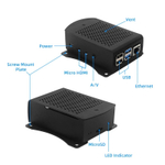 Перфорированный алюминиевый корпус для Raspberry Pi 4 (черный)