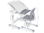 Комплект ErgoKids (стол+стул) Evo-06 Ergo Grey (арт. Evo-06 Ergo G)