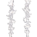 Подвеска «Кристальная сосулька» 26 см (набор 2 шт), Белый