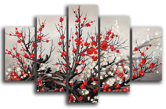 Модульная картина "Цветущая сакура"