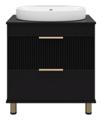 ENFIDA - 70 Тумба напольная 2 ящ. черная мат. эмаль
